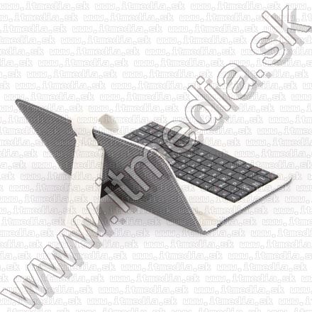 Image of Omega Tablet tok  billentyűzettel (ANGOL) 7col (41835) *Fehér* (IT10813)